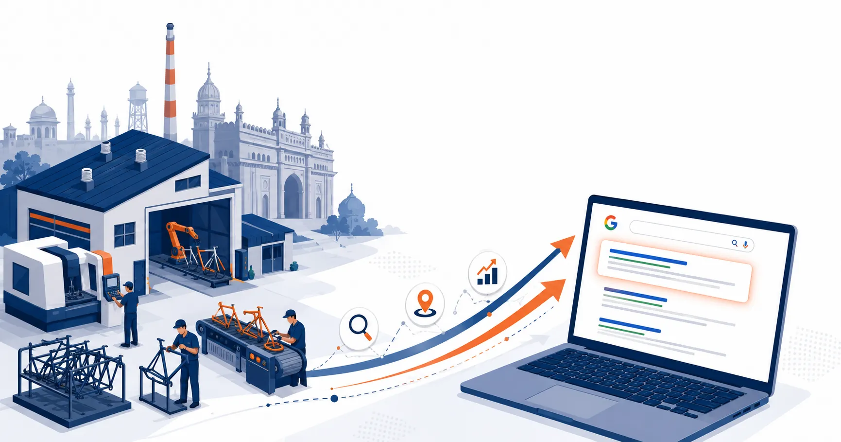 SEO for manufacturing businesses in Ludhiana - guide to rank factory websites on Google for B2B leads and export inquiries